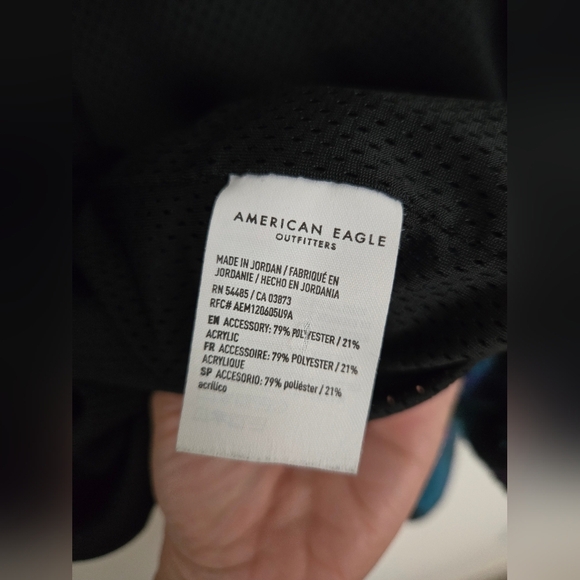 American Eagle Outfitters Vibrant Teddy Jacket Retro Geometric | Mens L - Picture 5 of 6